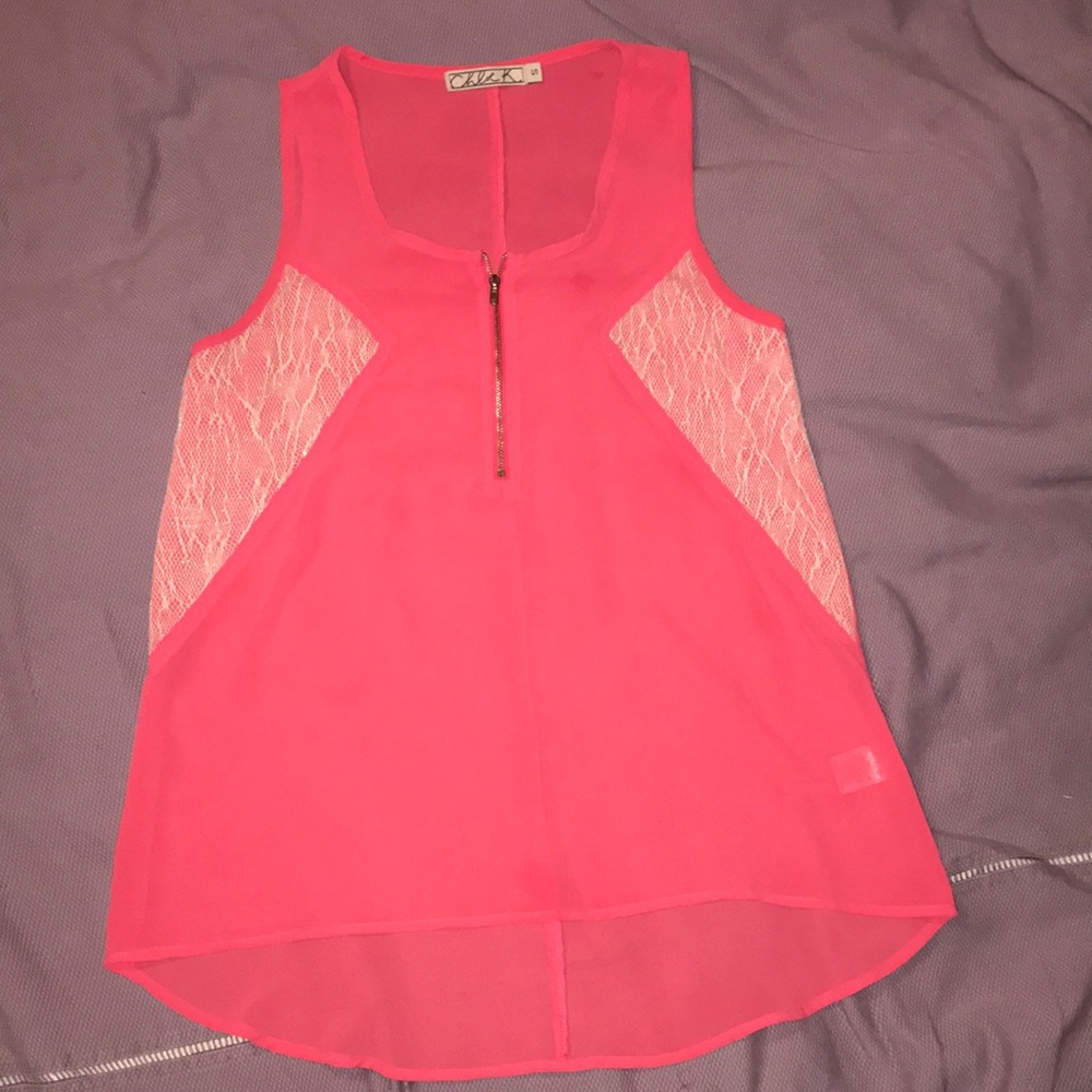 Coral blouse